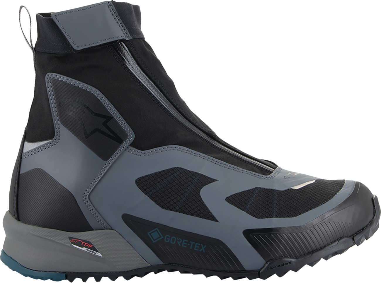 ALPINESTARS, Alpinestars CR-8 Gore-Tex® Riding Shoes - Black, Grey, Blue - US 9 / EU 42 by Alpinestars Part 233822412859