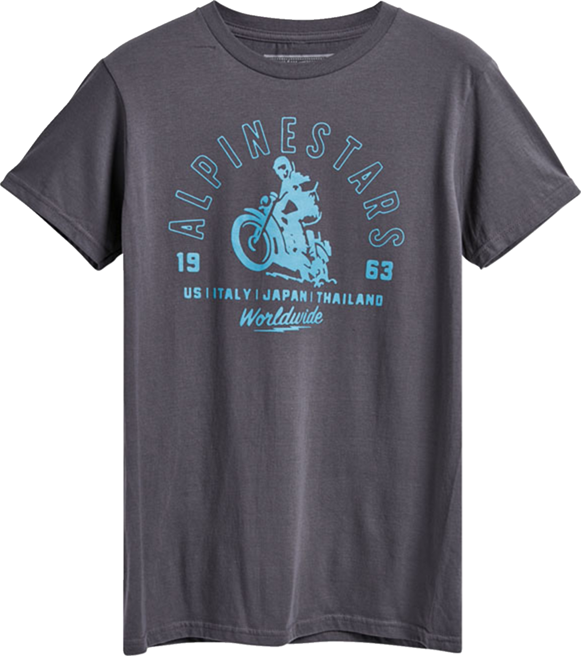 ALPINESTARS, Alpinestars Sander T-Shirt Charcoal XL - Classic Vintage Motorcycle Graphic