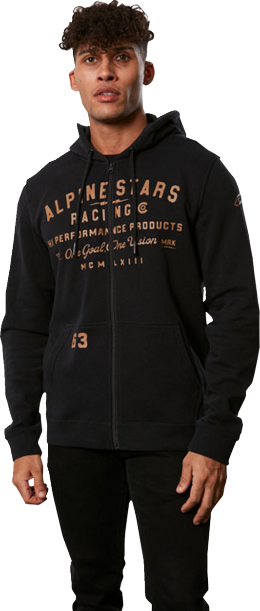 Black Alpinestars Region Hoodie in large size, featuring a casual design and Alpinestars branding on the front.