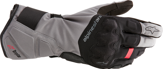Alpinestars W-7 V2 Drystar waterproof winter gloves in black and dark gray, XL, shown with textured fabric and grip features.