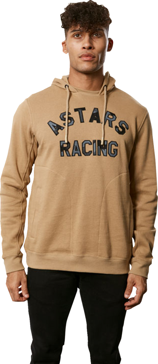 Alpinestars Assured Hoodie in sand color, 2XL size, featuring a comfortable fit and casual style, with visible branding and soft fabric.