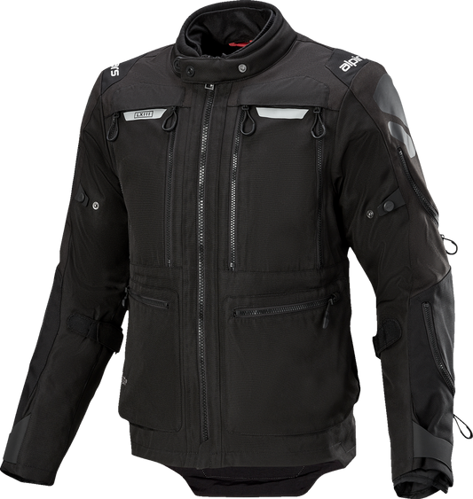 Alpinestars Ardent 3-in-1 adventure touring jacket in black, size 4XL, with multiple pockets and protective gear features.
