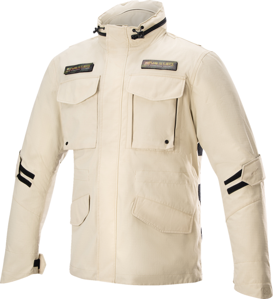 Alpinestars MSE Field Jacket in tan, 2XL, urban motorcycle riding weatherproof outerwear with durable fabric and adjustable features.