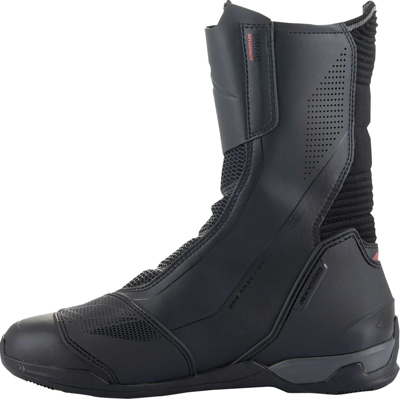 Alpinestars SP-X Boa motorcycle boots in black, EU size 42, featuring durable design and adjustable closure system.