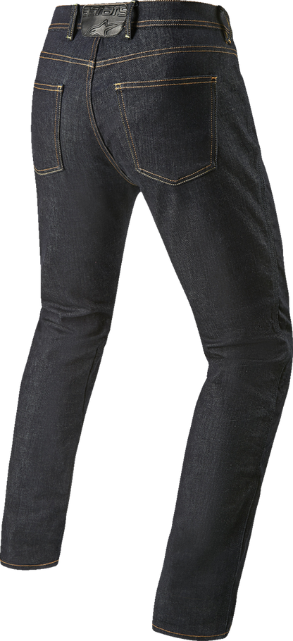Alpinestars Cult-8 Stretch Denim Pants in blue, US 30 / EU 46, featuring classic denim style and brand logo details.