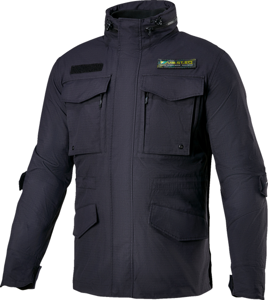 Alpinestars MSE Field Jacket in black, 3XL, waterproof streetwear with a casual design suitable for riders and outdoor wear.
