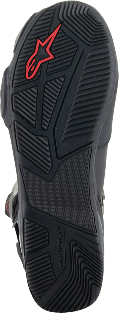 Alpinestars SP-X BOA motorcycle boots in black with advanced protection and comfort, EU size 45, featuring secure BOA closure system.