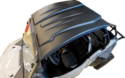Durable Moose Offroad UTV roof made of one-piece polyethylene with UV stabilizers, providing reliable protection for off-road vehicles.