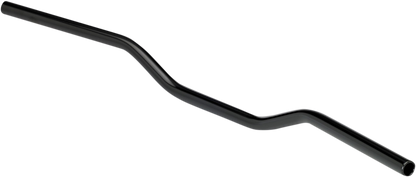 Black BILTWell Tracker 7/8-inch handlebar for motorcycles, showcasing the sleek, curved metal design with mounting points.