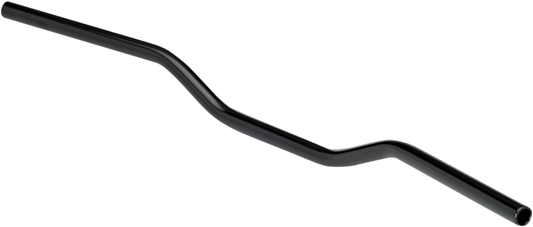 Black BILTWell Tracker 7/8-inch handlebar for motorcycles, showcasing the sleek, curved metal design with mounting points.