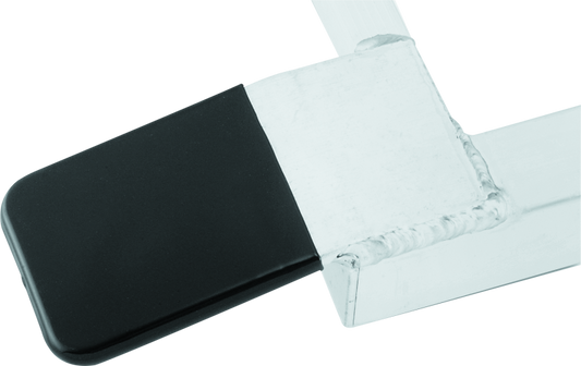 QuadBoss Quadlite Ramp Vinyl Tip, a durable and lightweight accessory for powersports ramps, shown attached to the ramp.