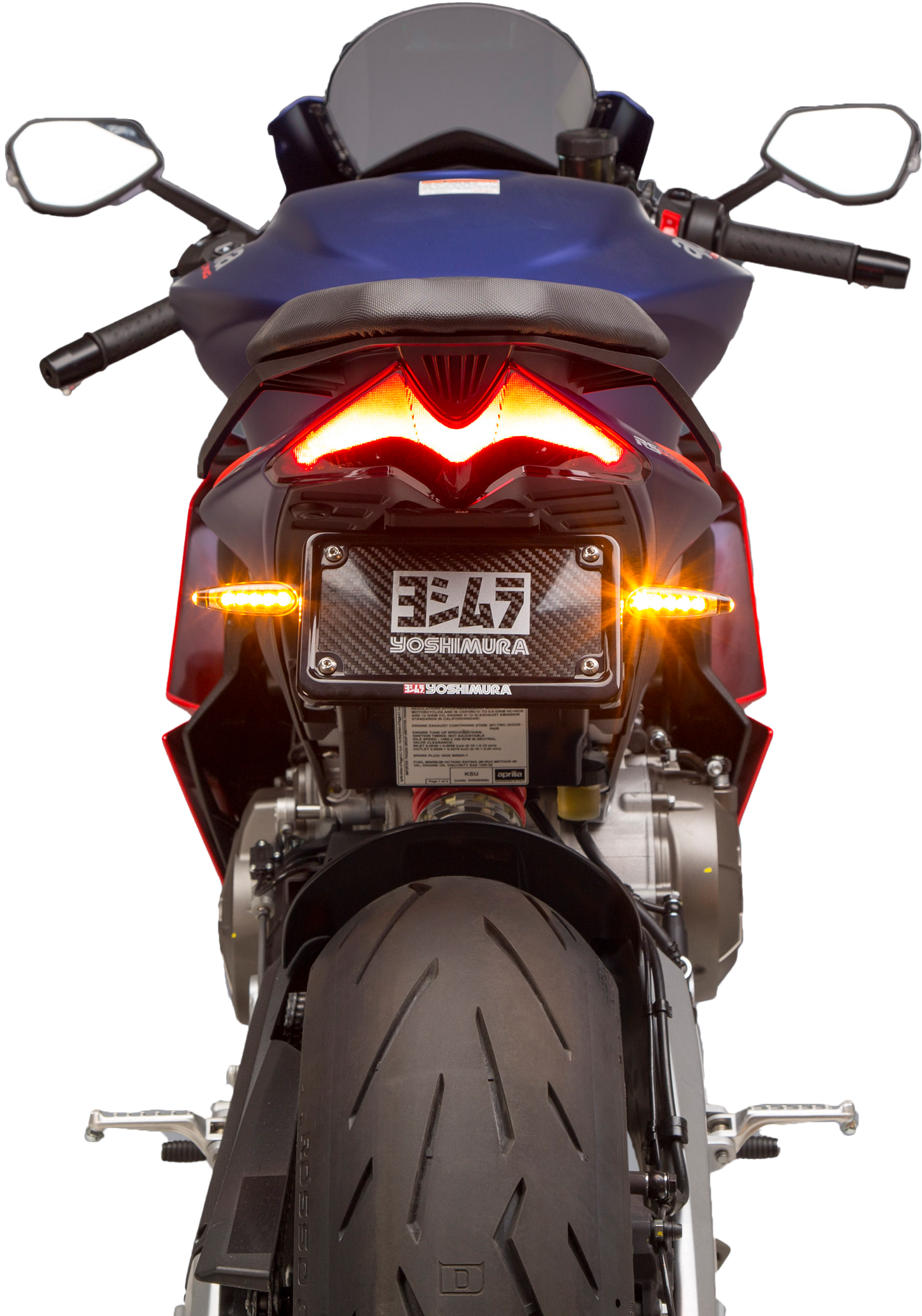 YOSHIMURA motorcycle fender eliminator kit with sleek design, compatible with various motorcycle models, shown in black finish.