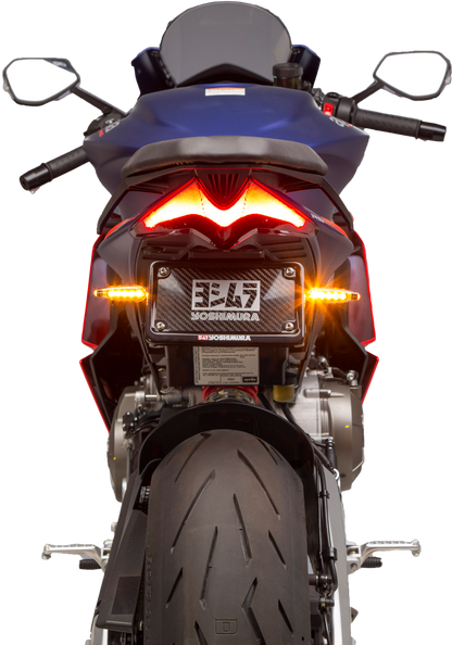 YOSHIMURA motorcycle fender eliminator kit with sleek design, compatible with various motorcycle models, shown in black finish.