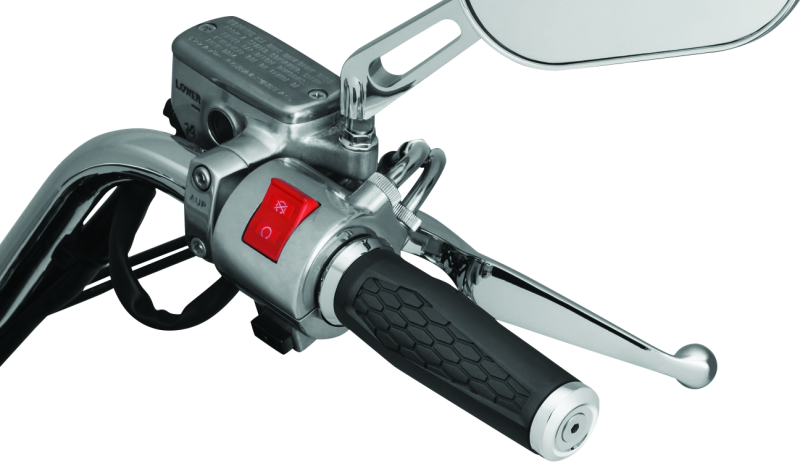 Kuryakyn Hex Grips 1 inch universal chrome ergonomic handlebars for powersports motorcycles or bikes.