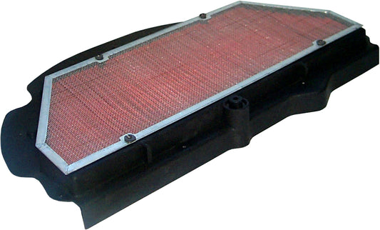 HIFLOFILTRO HFA1918 air filter for high-performance engines, showing the clean, pleated filter element in a close-up view.