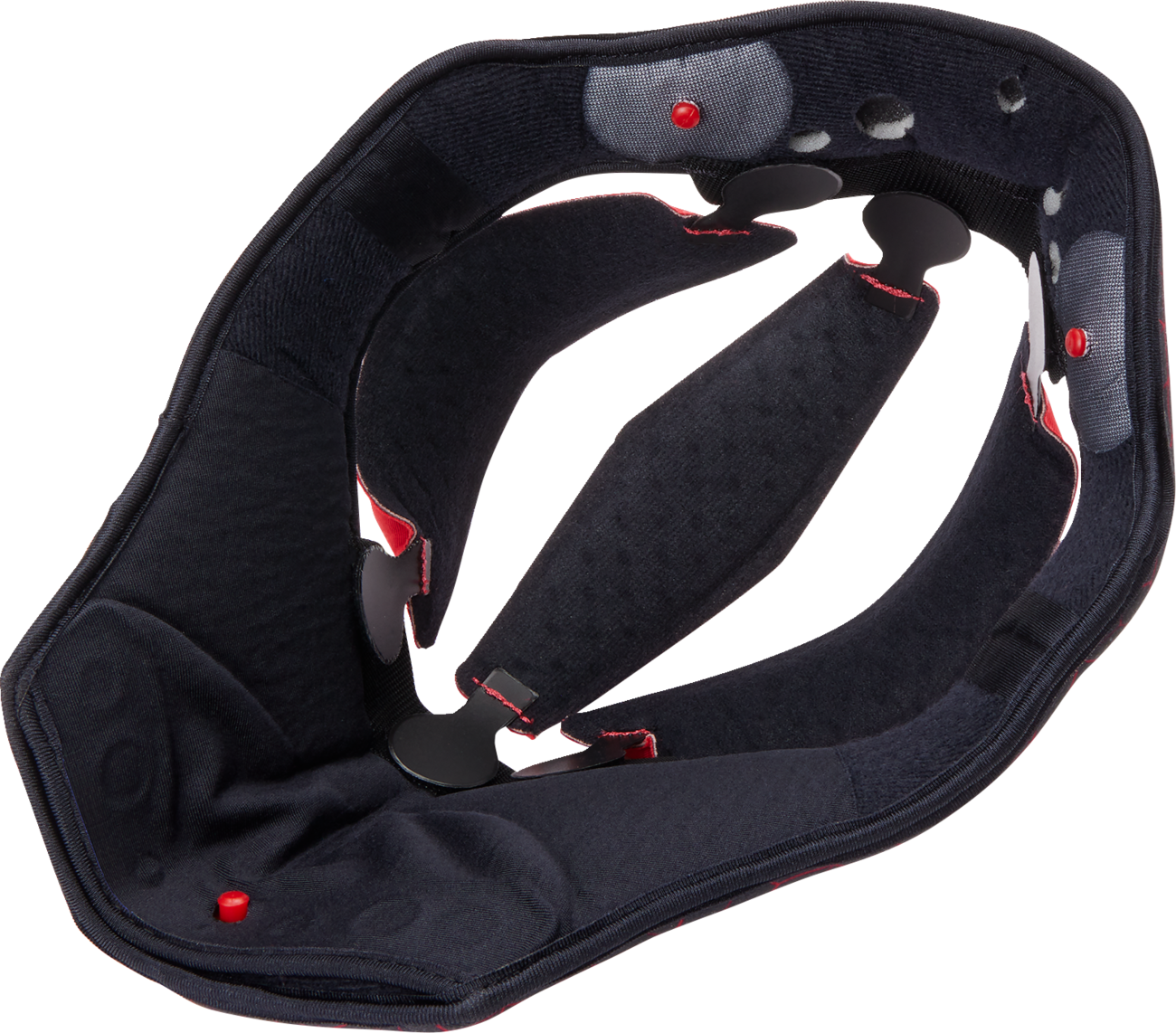 AGV Pista GP RR helmet liner in black and red, 2XL size, designed for enhanced comfort and fit in high-performance motorcycle helmets.