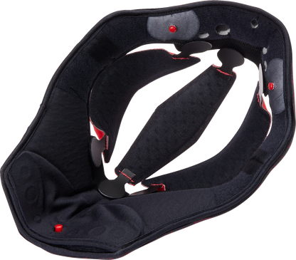 AGV Pista GP RR helmet liner in black and red, 2XL size, designed for enhanced comfort and fit in high-performance motorcycle helmets.