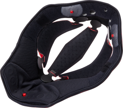 AGV Pista GP RR helmet liner replacement in black and red for small helmets, part 20KIT60303001SM, helmet accessories.