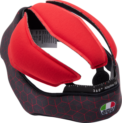 Black and red AGV Pista GP RR helmet liner replacement part for Pista GP RR helmets, part number 20KIT60303001MS.