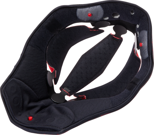 Black and red AGV Pista GP RR helmet liner replacement part for Pista GP RR helmets, part number 20KIT60303001MS.