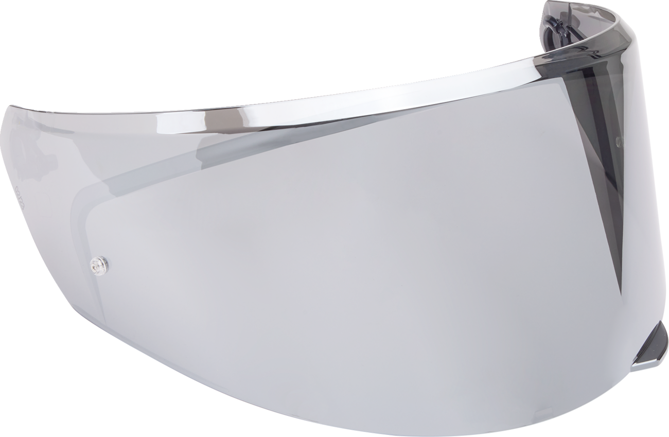 AGV K3 helmet shield with Pinlock® 120 MaxVision™ in iridium silver, XL/2XL size, clear and reflective for motorcycle riding.