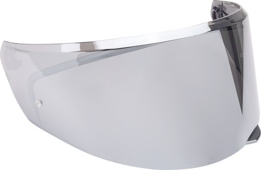 AGV K3 helmet shield with Pinlock® 120 MaxVision™ in iridium silver, XL/2XL size, clear and reflective for motorcycle riding.