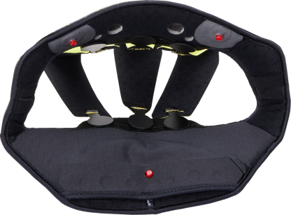 AGV Pista GP RR helmet replacement liner and crown pad in small gray and yellow, helmet accessories for a secure fit.