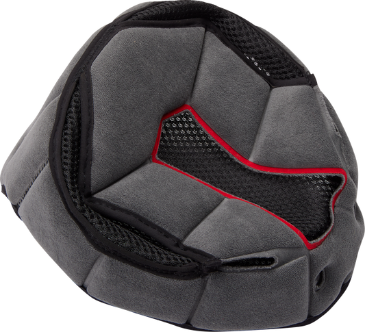 Black and gray AGV K6/K6 S helmet liner in small size, replacement accessory for helmet comfort and fit.