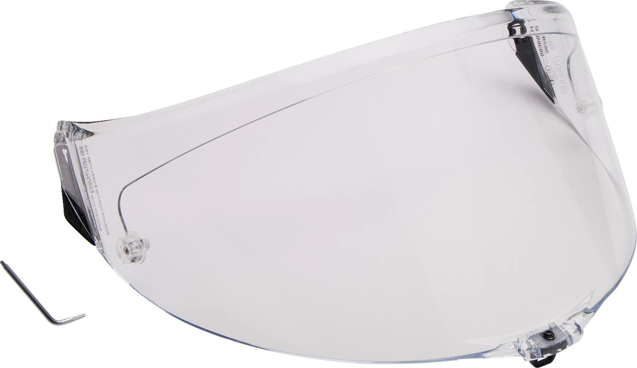 Clear AGV Race 3 shield for Pista GP RR helmets with Pinlock® prep, enhancing visibility and helmet protection.