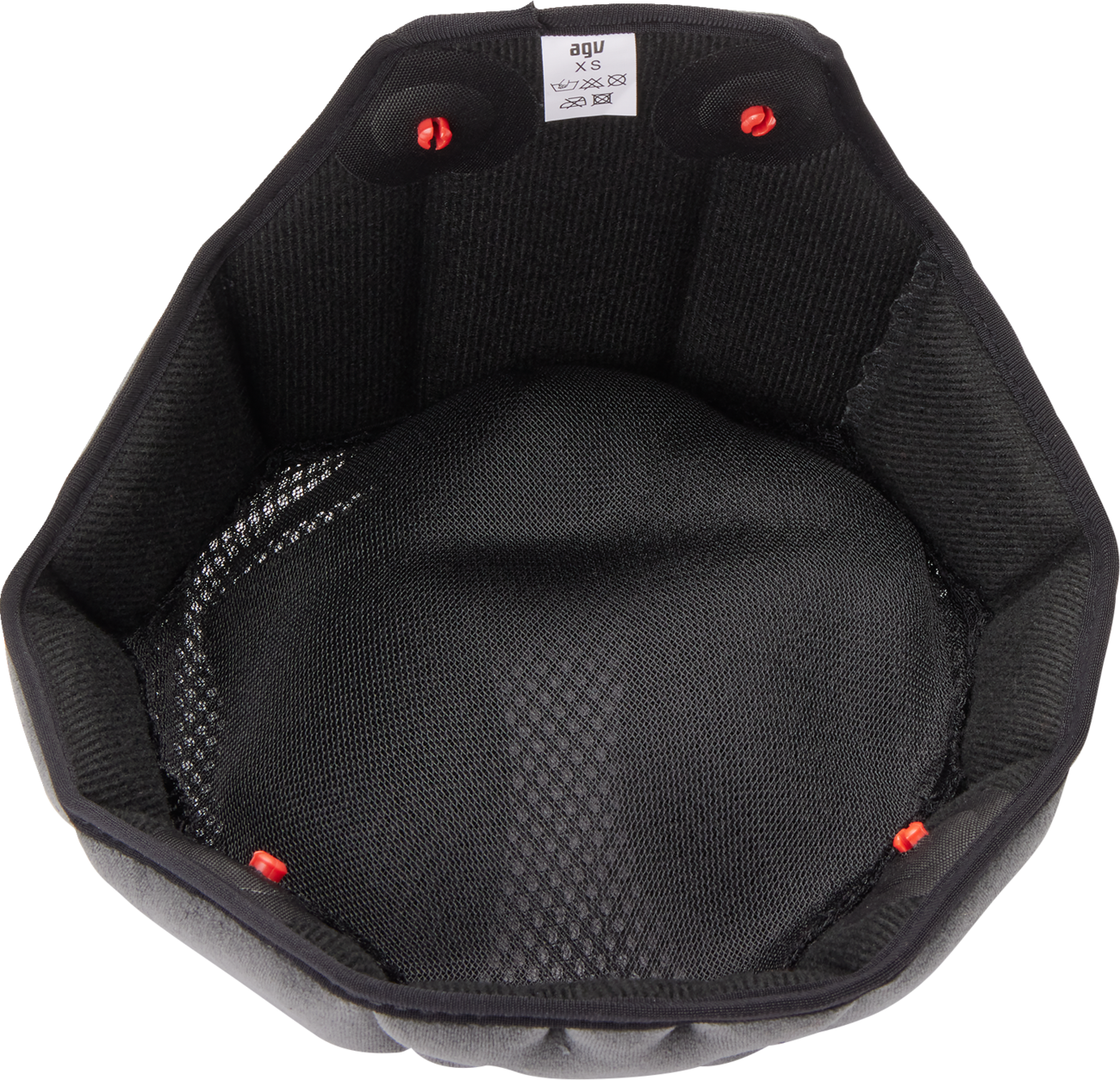 AGV K6/K6 S Liner Replacement Crown Pad - Black and Gray, Medium (Part No. 2018500046619M)
