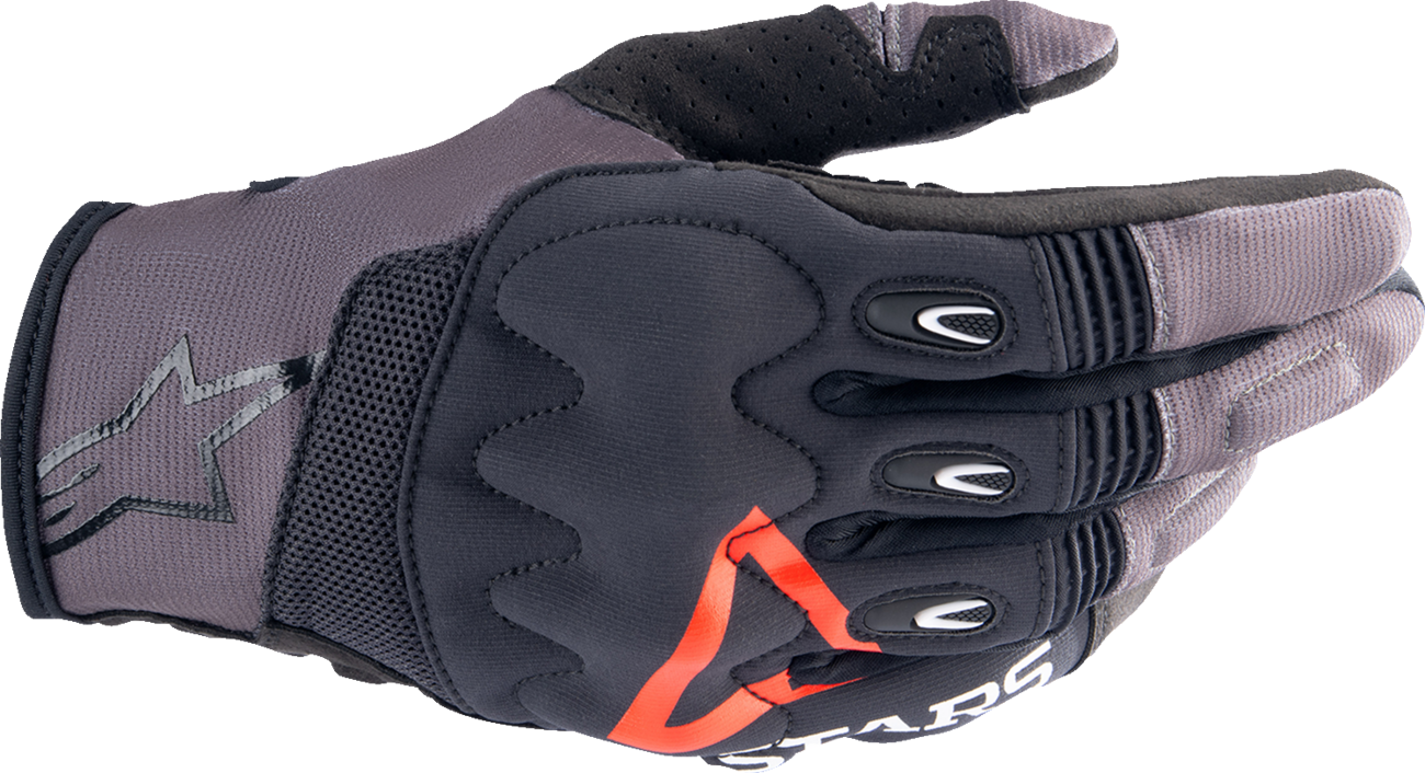 Alpinestars Techdura Falcon Brown off-road riding gloves with impact protection, size 2XL, featuring durable material and reinforced palms.