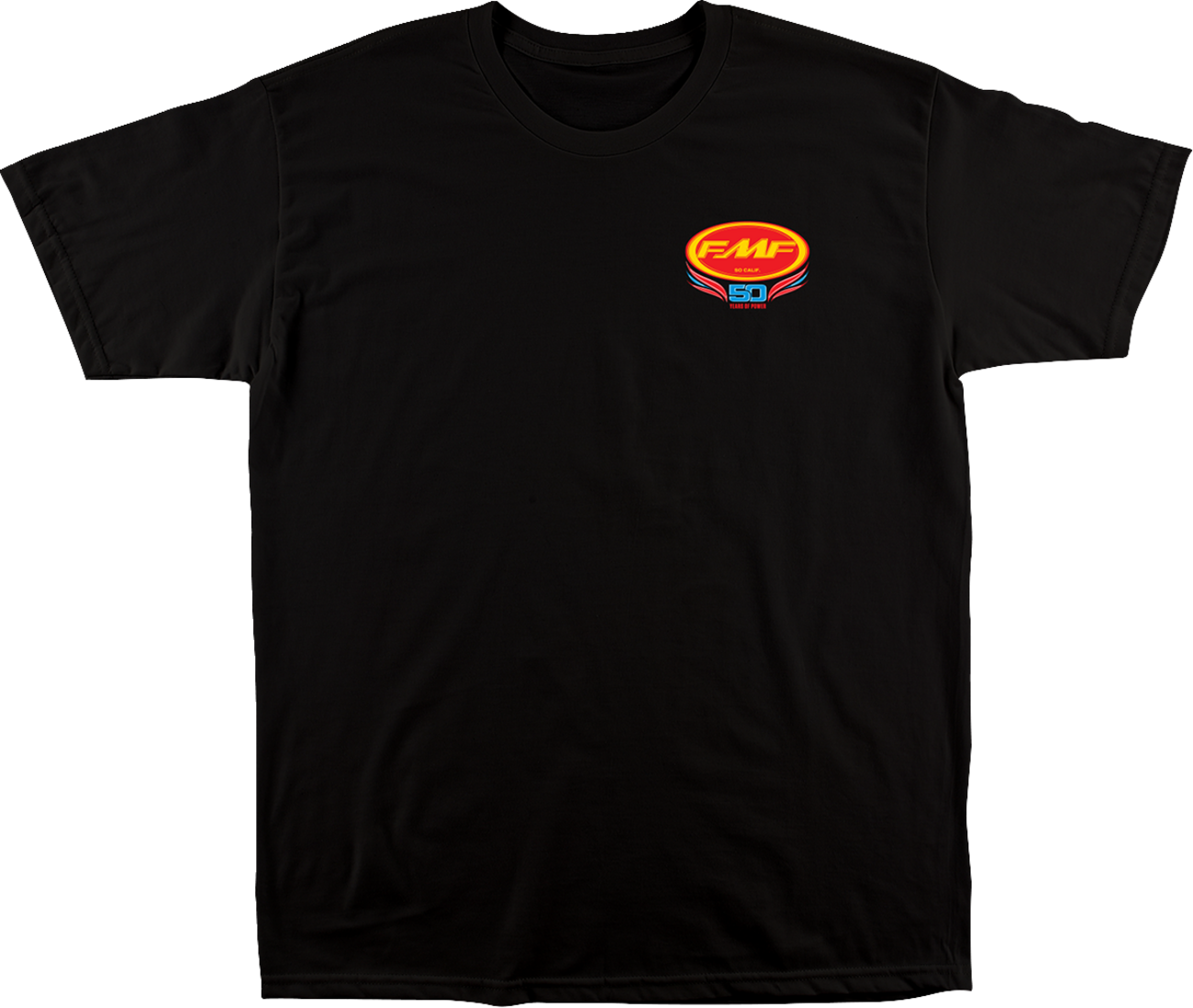 FMF Since '73 black T-shirt with graphic print, featuring a comfortable fit and bold design, shown in a small size.