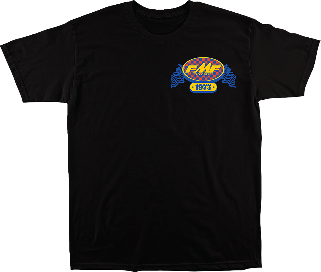 Black FMF Boardwalk T-Shirt in Medium size, featuring a casual crewneck design and the FMF logo on the front.