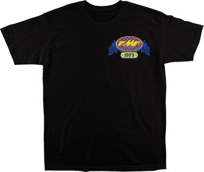 Black FMF Boardwalk T-Shirt in Medium size, featuring a casual crewneck design and the FMF logo on the front.