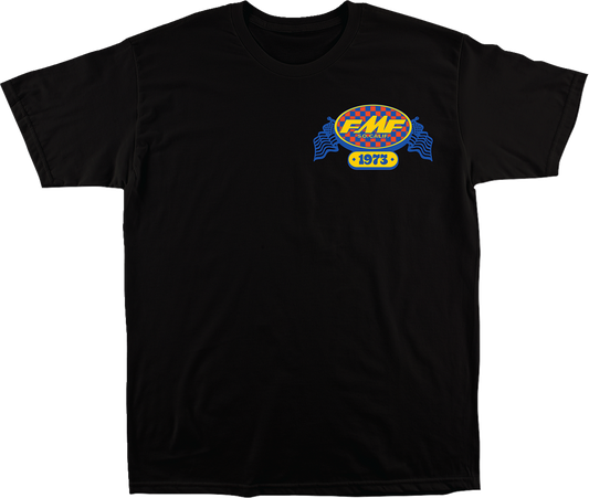 Black FMF Boardwalk T-Shirt in Large size, featuring a casual fit with the FMF logo on the front.