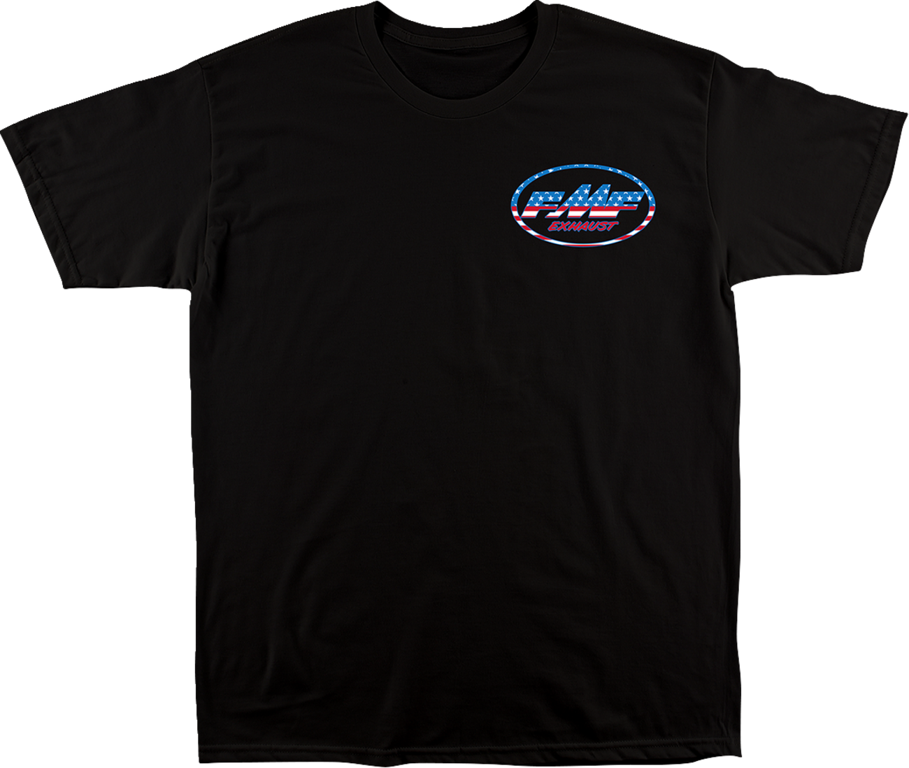FMF Rally T-Shirt in black, medium size, made of soft spun cotton with a graphic print on the front.