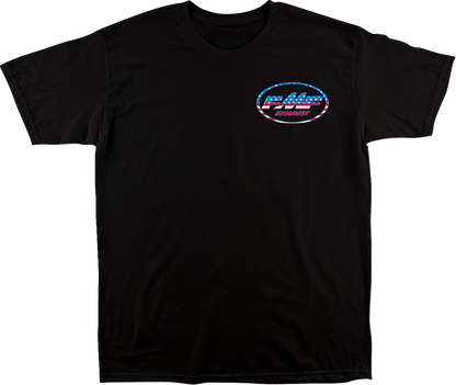 FMF Rally T-Shirt in black, medium size, made of soft spun cotton with a graphic print on the front.