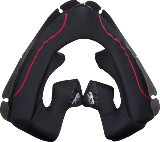 Black AGV K1/K1 S helmet cheek pads in medium size, shown in the product image with close-up detail.