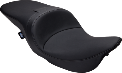 Drag Specialties Freedom Seat for FLH 1997-2007, smooth vinyl motorcycle seat with comfortable design, part #08011503-4676A