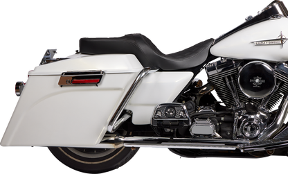 DRAG SPECIALTIES Seats Freedom seat with vinyl cover for Harley FLH 1997-2007 motorcycle, showing the cushioned seat and vinyl surface.