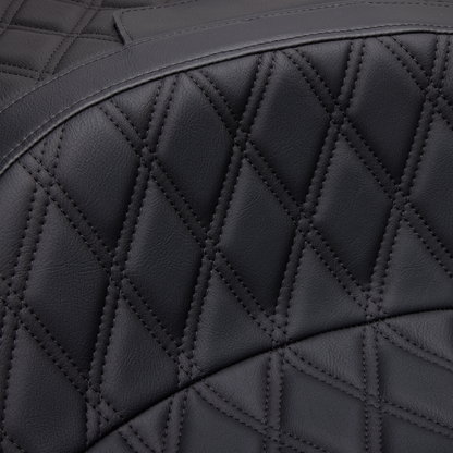 DRAG SPECIALTIES SEATS Freedom Seat with vinyl cover for Harley FLH 1997-2007, motorcycle seat, black vinyl, comfortable design
