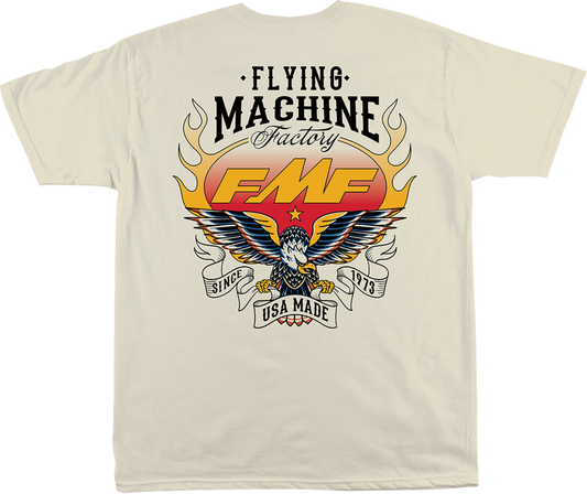 FMF Flight Ready T-Shirt in natural color, medium size, casual cotton tee with front logo, displayed on a plain background.