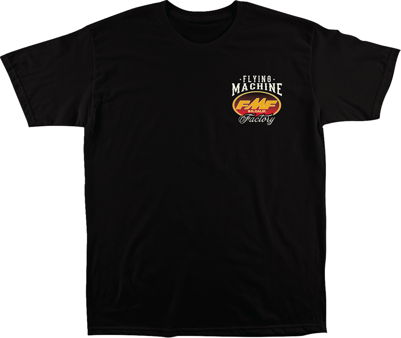 FMF Flight Ready T-Shirt in black, size large, featuring the FMF logo on the front, made from comfortable fabric.