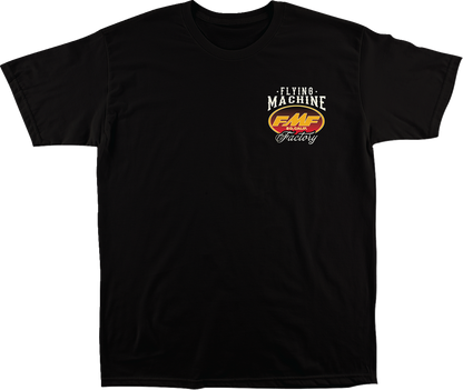 FMF Flight Ready T-Shirt in black, size large, featuring the FMF logo on the front, made from comfortable fabric.