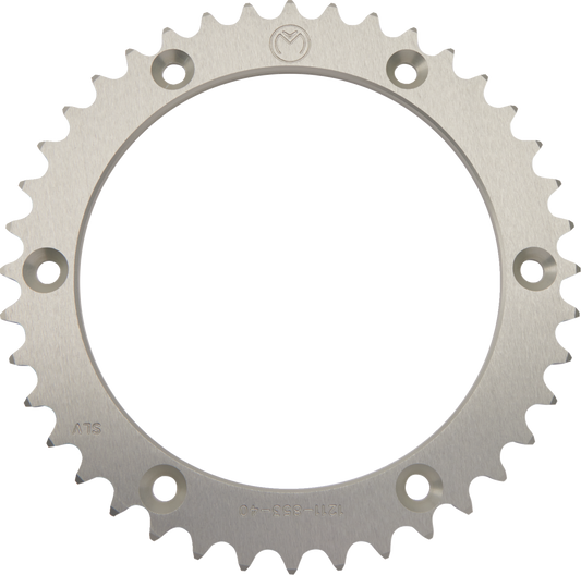Moose Offroad 40-tooth aluminum rear sprocket for Yamaha motorcycles, durable offroad sprocket with precision teeth.