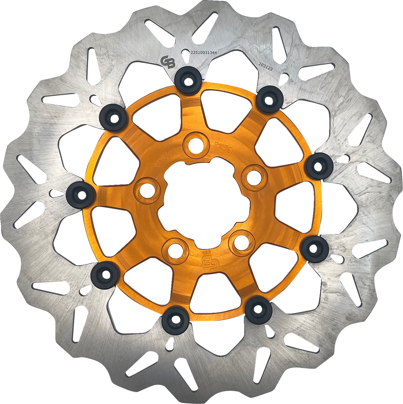 GBRAKES Rear Brake Rotor - Orange DF681CW-O - High-Performance Disc for Enhanced Braking
