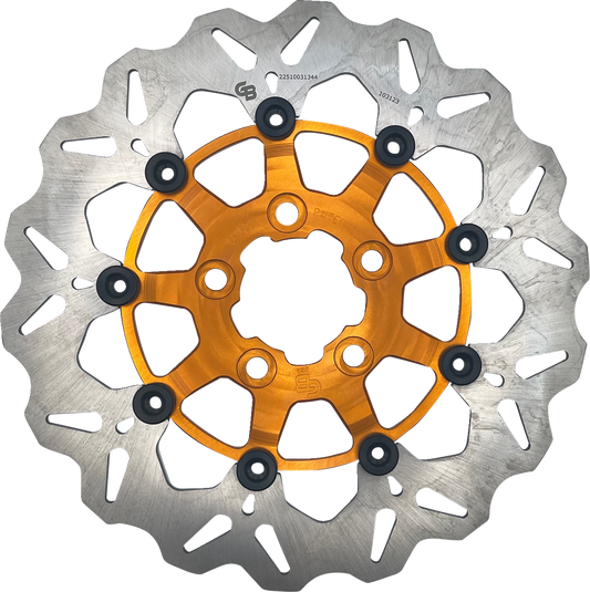 GBRAKES Rear Brake Rotor - Orange DF681CW-O - High-Performance Disc for Enhanced Braking