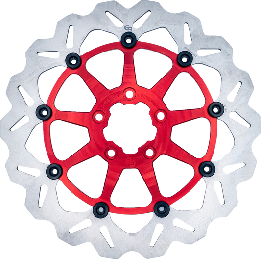 GBRAKES Front Red Brake Rotor DF680CWS-R for Enhanced Performance and Durability