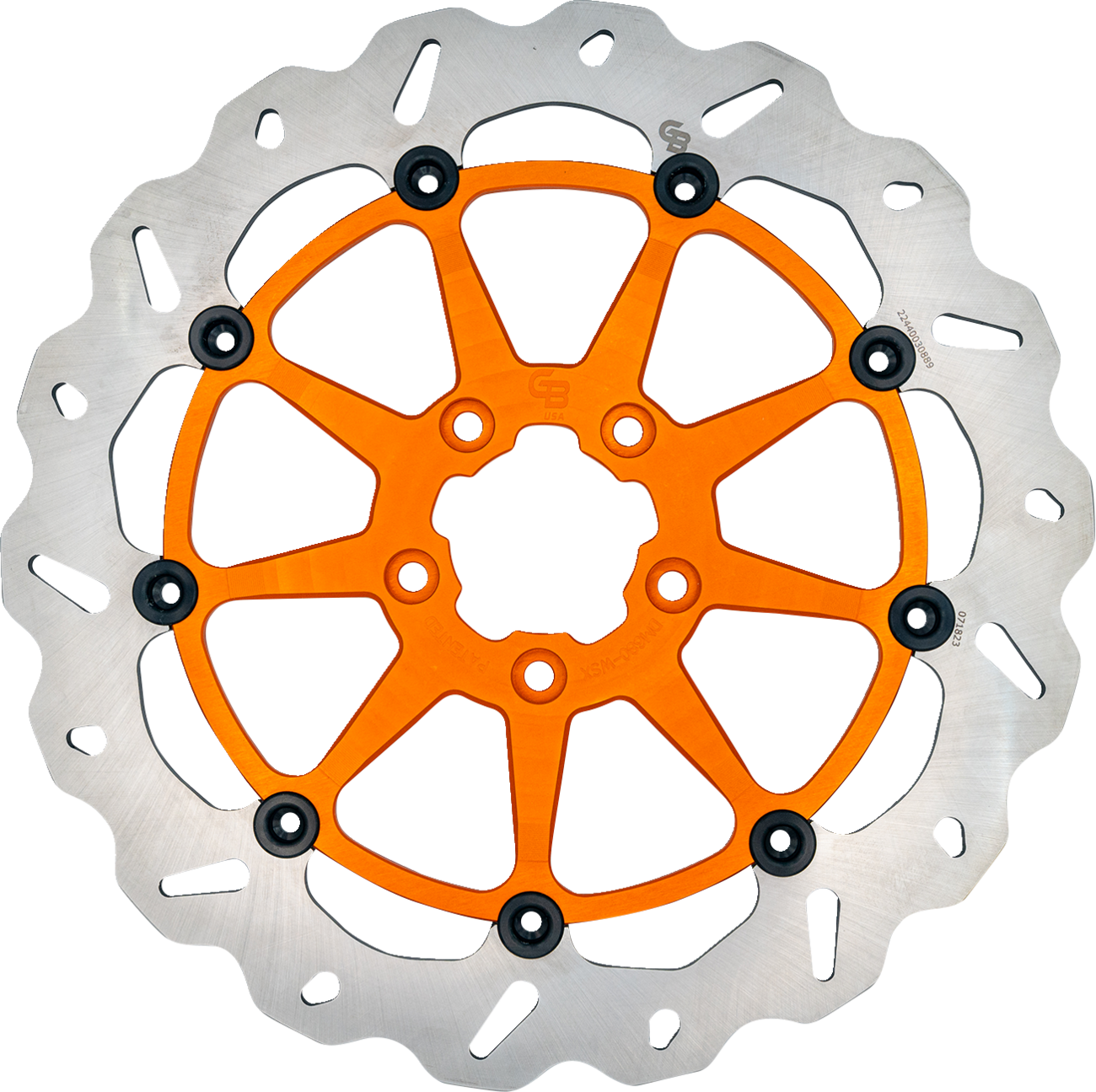 GBRAKES Front Brake Rotor - Orange DF680CWSX-O - High-Performance 420 High-Carbon Steel