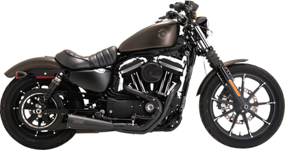 VANCE & HINES 47328 2-into-1 Upsweep PCX™ Exhaust System in stainless steel and black finish mounted on motorcycle